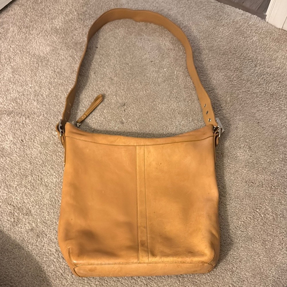 Coach Tan Leather Shoulder Bag